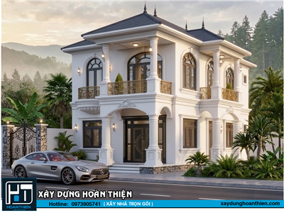 Mẫu biệt thự 2 tầng tân cổ điển đẹp